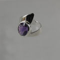Silver amethyst ring