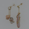 Assymetric baroque pearl earrings
