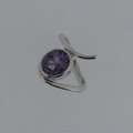 Amethyst silver dress ring