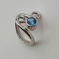 Blue topaz circles ring