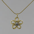 18ct yellow gold diamond necklace