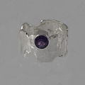 Silver amethyst ring