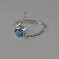 Topaz silver ring