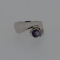Amethyst silver ring