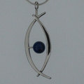 Silver lapis necklace