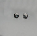 Silver blue topaz earrings