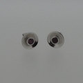 Silver garnet stud earrings