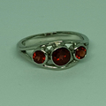 Silver garnet ring