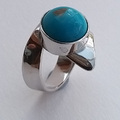 Silver turquoise ring