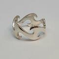 Silver wave ring