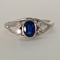  18ct diamond and sapphire ring