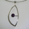 Silver amethyst pendant