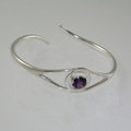 Silver Amethyst bangle
