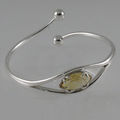 Organic citrine bangle