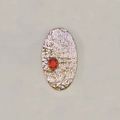 Cuttle fish textured Mexican fire opal brooch