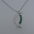 Emerald diamond necklace