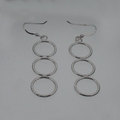 Silver circles earrings