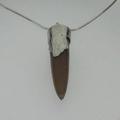 Silver mineral necklace