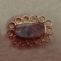 Opal 9ct gold brooch