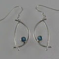 Blue topaz earrings dropper earrings
