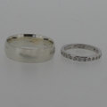 Bespoke 18ct white gold and platinum wedding rings
