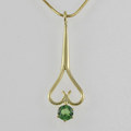 18ct gold and tsavorite necklace 