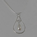 Silver pearl necklace