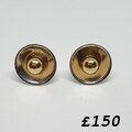 Silver gold bead stud earring