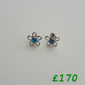Blue topaz and silver earrings