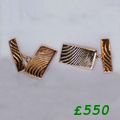 Yellow gold textured cufflinks